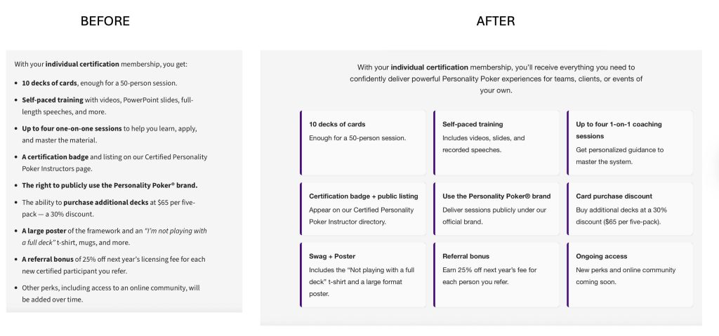 AI generated improvements